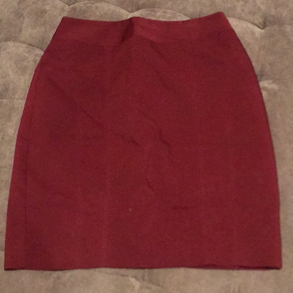 Maroon Express pencil skirt